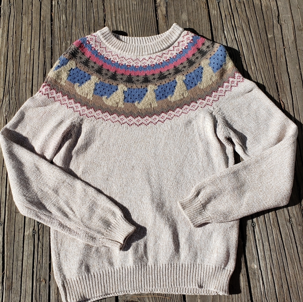 Northwest Reflections vintage winter sweater